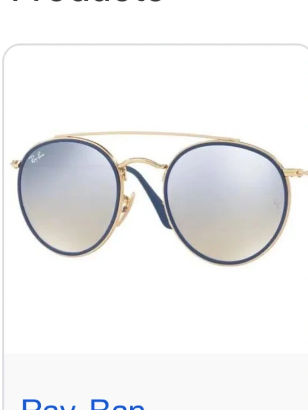 Ray-Ban RB3647N round double bridge navy